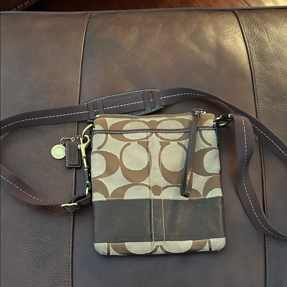 Coach brown  and Tan Crossbody Bag